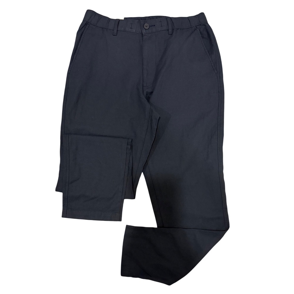 Uniqlo Lagenlook Coastal Linen Blend Relaxed Pants Mens Navy Minimalist Small